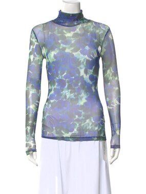 Dries Van Noten Floral Print Turtleneck | Size XS